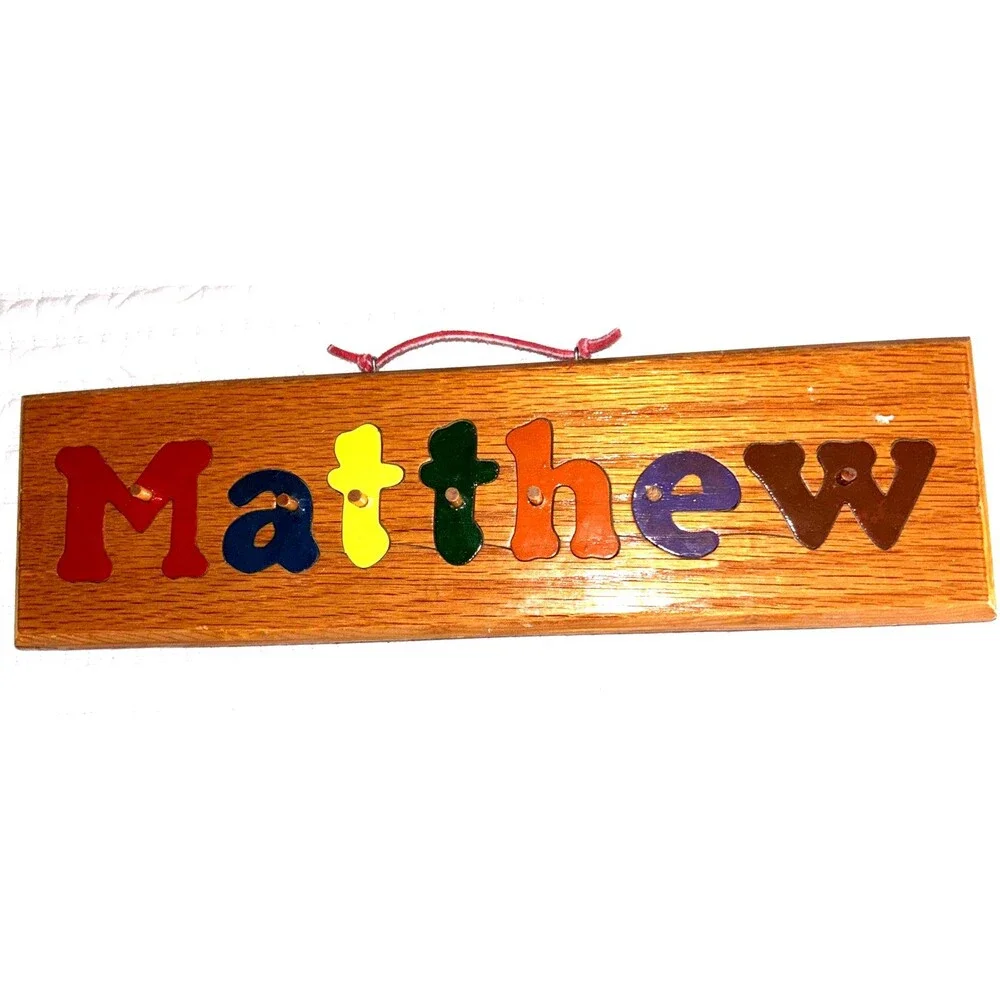 Wooden Personalized Puzzle for Kids MATTHEW